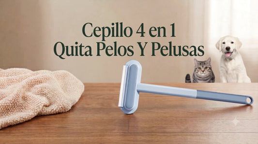 Cepillo 4 en 1 Quita Pelos y Pelusa de Cualquier Superficie