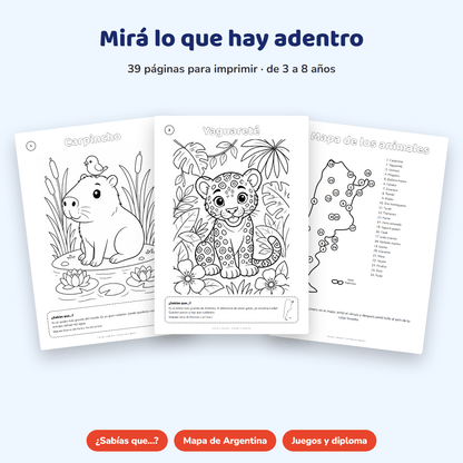 Libro para Colorear Animales de Argentina - interior