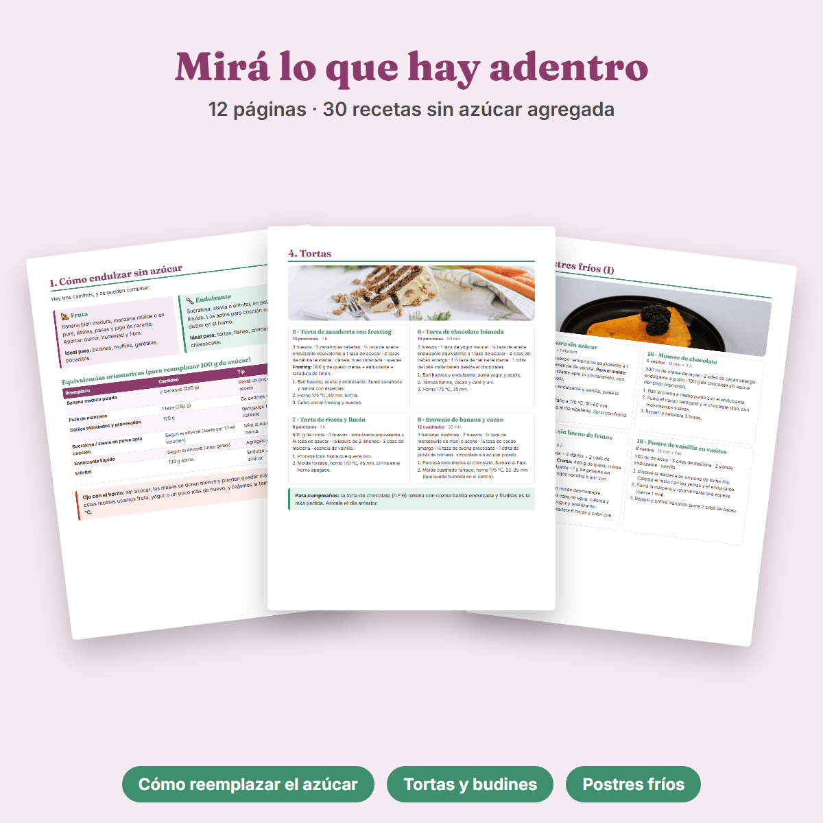 Ebook Postres sin Azúcar