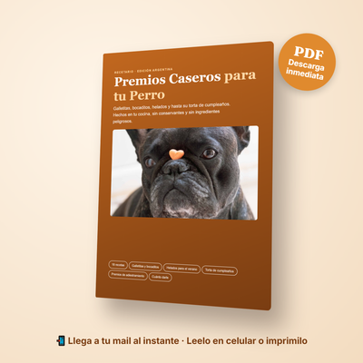 Ebook Premios Caseros para tu Perro: 18 Recetas de Galletitas, Helados y Torta (PDF)