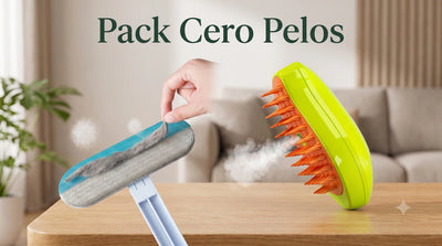 Pack Cero Pelos: Cepillo 4 en 1 + Peine a vapor quita pelos