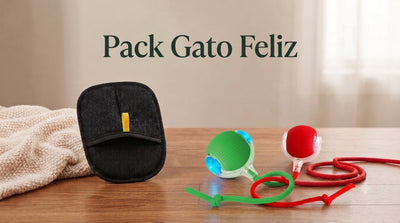 Pack Gato Feliz : Guante Quita Pelos y Pelusas + Pelota Antiestrés Para Mascotas