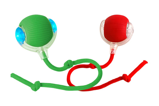 Pelota Interactiva para Gato con Luces - Recargable (Color Verde o Rojo)
