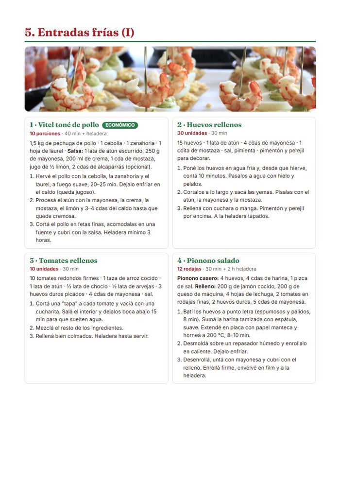 Entradas frías