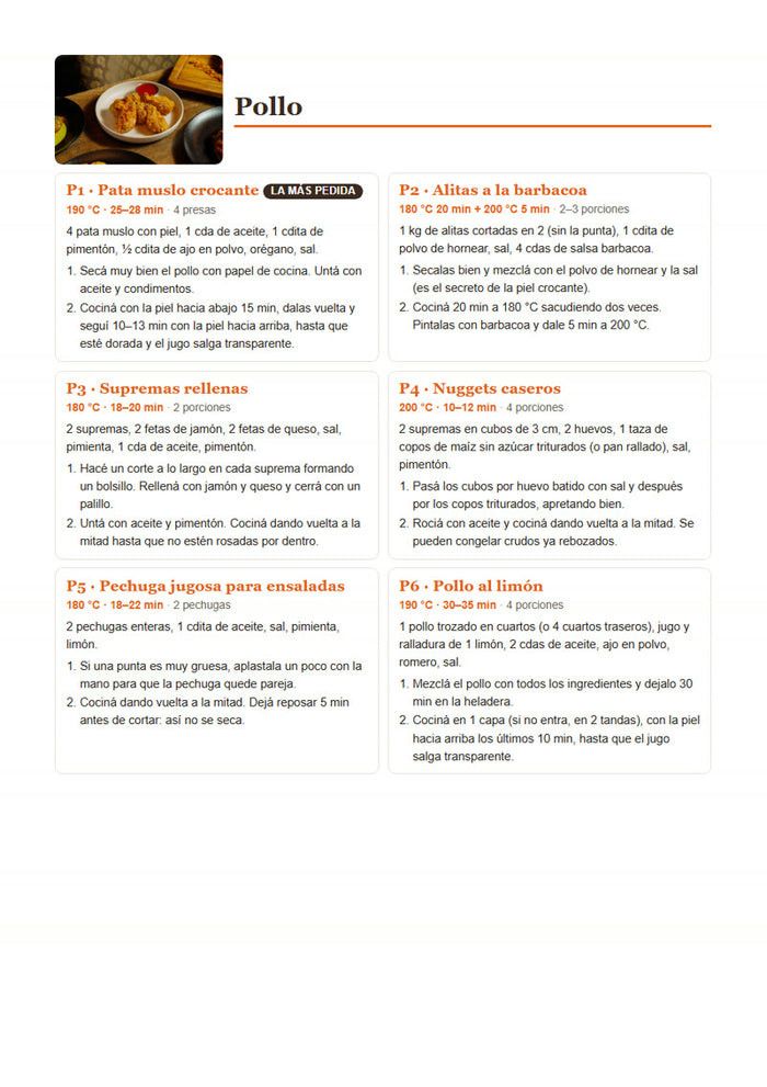Recetas paso a paso