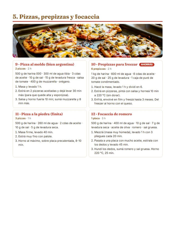 Pizzas y prepizzas