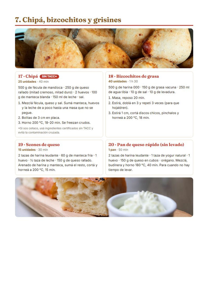 Chipá y bizcochitos
