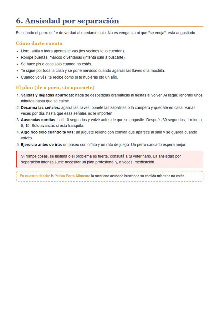 Ansiedad por separación