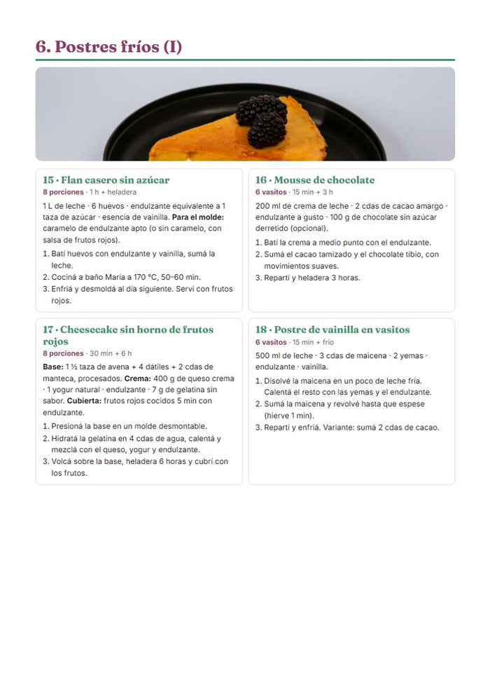 Postres fríos