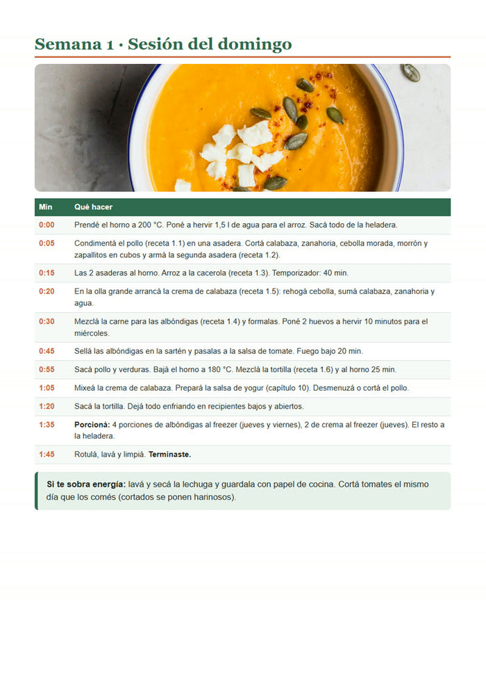 Sesión del domingo