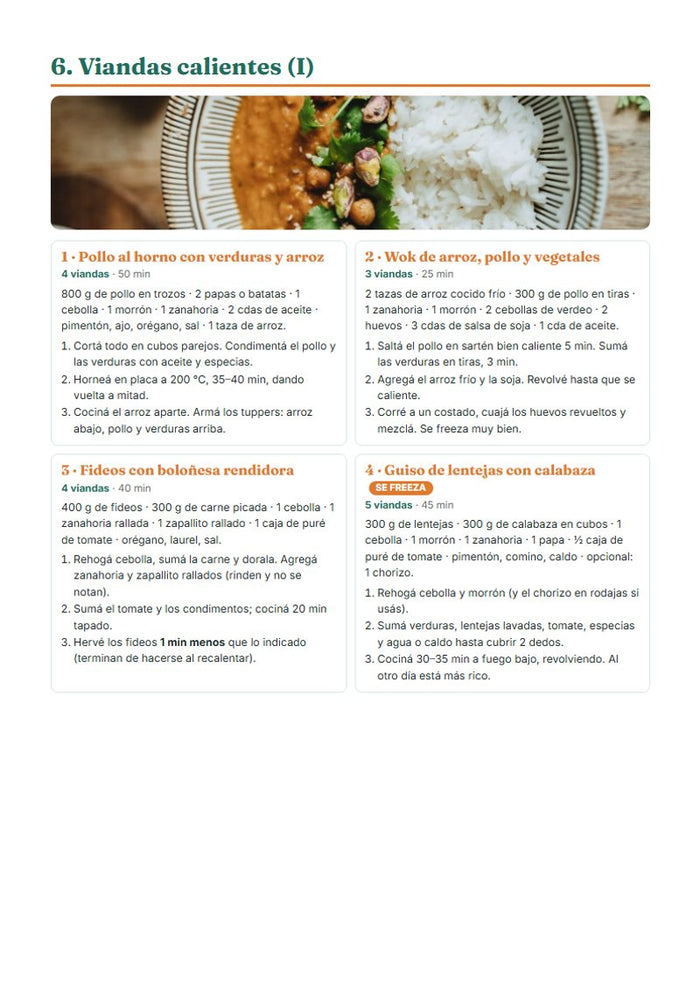 Viandas calientes