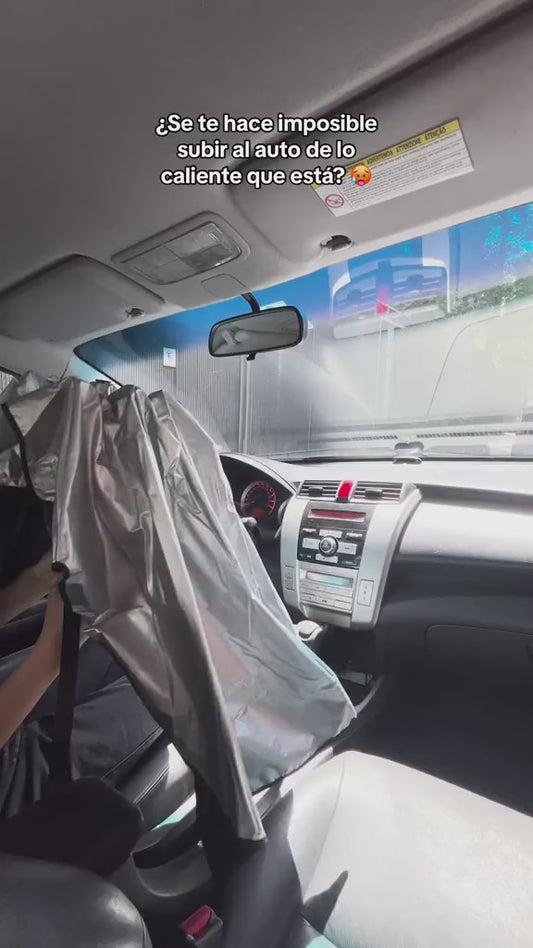 Pack Auto Protegido: Paraguas parasol para auto uv + Paño de regalo