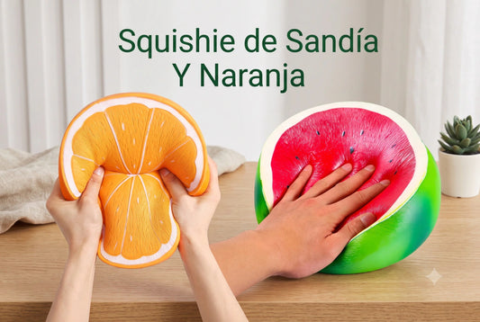 Squishy Frutal Antiestrés Sandía /Naranja Para Niños y Adultos