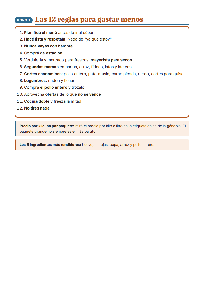 Las 12 reglas